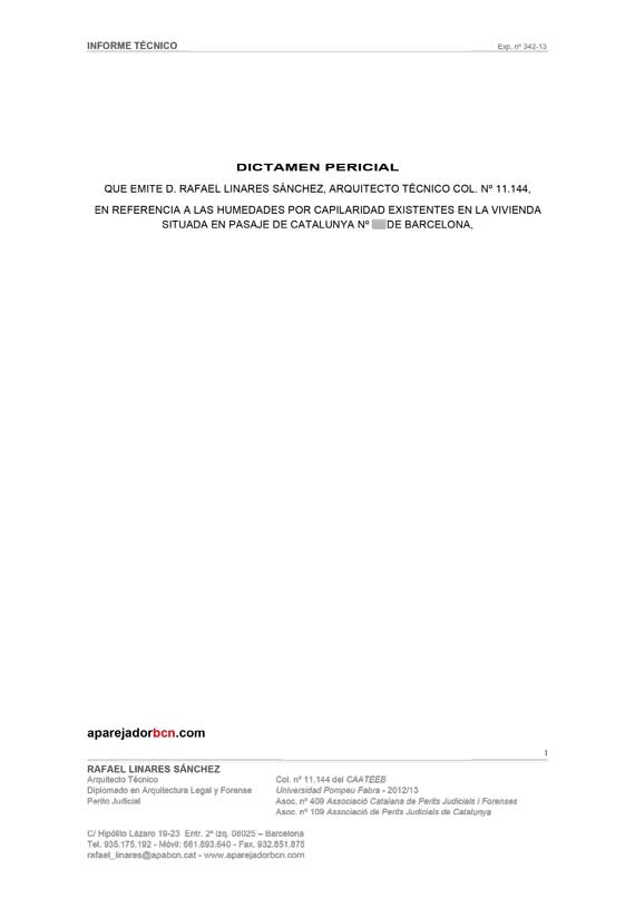 Informe humedades capilaridad
